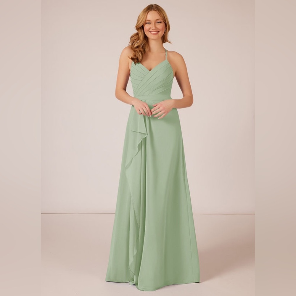 AZAZIE DAWN Dusty Sage Bridesmaid Dress Gown